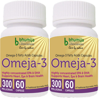 

Bhumija Lifesciences Omega3 Fatty Acids (Omeja3) Capsules 60's(2 No)