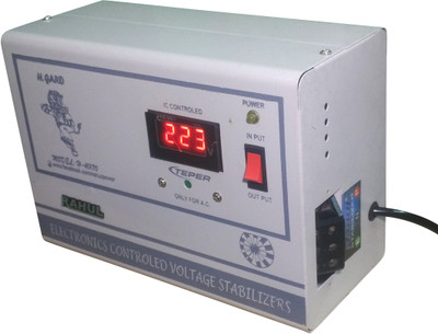 

Rahul Digi 1090 a 1 KVA/4 AMP 90-280 Volt Automatic Digital Voltage Stabilizer Auto Matic Stabilizer(Gray)