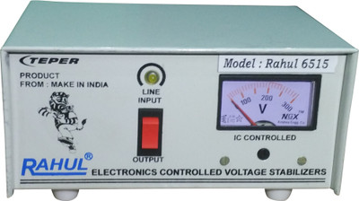 

Rahul 6515 c 500 VA 140-280 Volt LCD/LED TV 42" + /Music System/Refrigerator 90 Ltr to 180 Ltr Automatic Voltage Stabilizer Auto Matic Stabilizer(White)