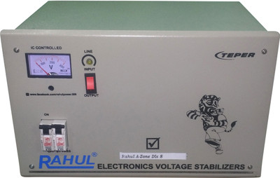 

RAHUL A-ZONE DLX A8 KVA/32 AMP In Put 100-280 Volt 5 Step Main Line Auto Matic Auto Matic Stabilizer(GRAY)