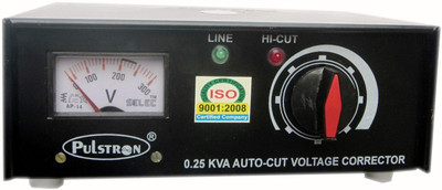 

Pulstron PTI-025 0.25 Kva Television, LED, LCD Voltage Stabilizer(Black)