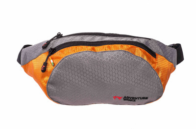 

Adventure Worx Go-X Zero Waist Pouch(Orange, Grey), Grey;orange