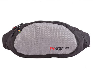 

Adventure Worx Go-X Zero Waist Pouch(Grey, Black), Black;grey