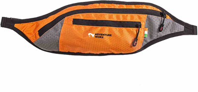 

Adventure Worx Go-X Inn Waist Pouch(Orange, Grey), Grey;orange