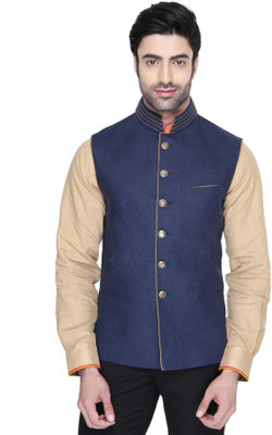 3SIX5 Solid Men Waistcoat 3SIX5 Solid Men Waistcoat