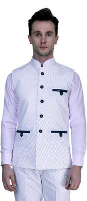 

Protext Polka Print Men's Waistcoat, White