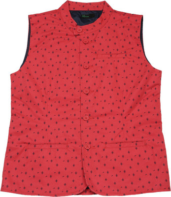 

United Colors of Benetton. Self Design Boys Waistcoat, K11