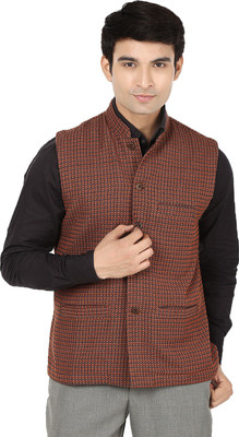 

Reevolution Rectangular Embroidered Men's Waistcoat, Brown