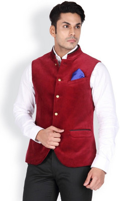 

Blackberrys Solid Men's Waistcoat, Canberry