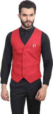 47 OFF on MANQ Solid Men Waistcoat on Flipkart PaisaWapas