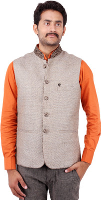 

Platinum Studio Solid Men's Waistcoat, Brown