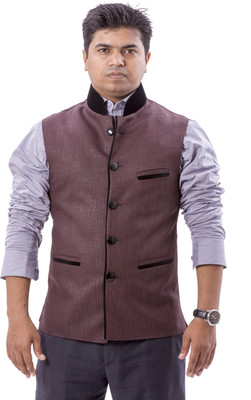 

Being Fab Solid Men's Waistcoat, Red