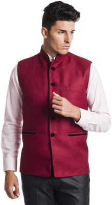 Akaas Solid Men Waistcoat Akaas Solid Men Waistcoat