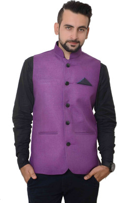 

Hartmann Jute Woven Men's Waistcoat, Purple