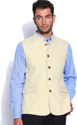

Van Heusen Men's Waistcoat, Light khaki solid