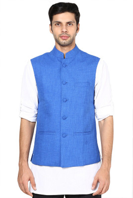 

Protext Solid Men's Waistcoat, Blue