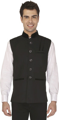 JIHUZUR Solid Men Waistcoat
