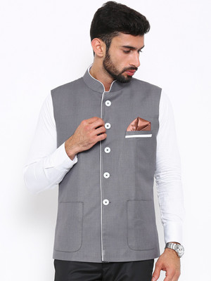 Shaftesbury London Solid Men Waistcoat