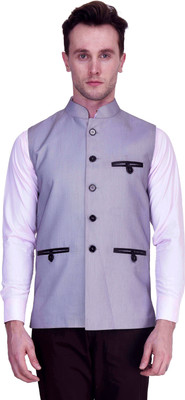 

Protext Solid Men's Waistcoat, Maroon