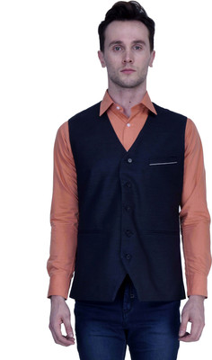 

Protext Solid Men's Waistcoat, Blue