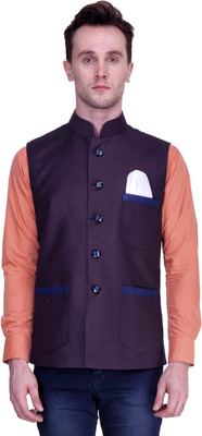 

Protext Solid Men's Waistcoat, Blue
