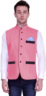 

Protext Solid Men's Waistcoat, Pink