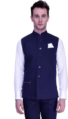 

Protext Polka Print Men's Waistcoat, Blue