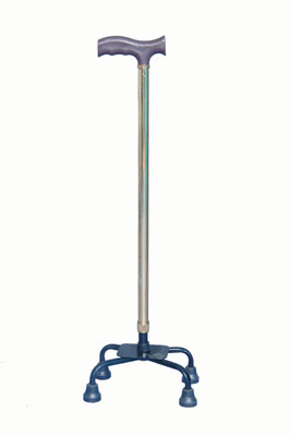 

Life Line Services quadripod four leg golden and black Walking Stick