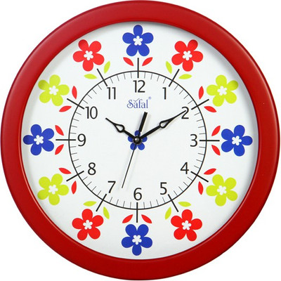 2% OFF on safal Analog 5 cm X 34 cm Wall Clock(Red, With Glass) 2% OFF on safal Analog 5 cm X 34 cm Wall Clock(Red, With Glass)