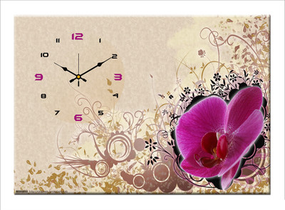 48% OFF on Design O Vista Analog 35 cm X 25 cm Wall Clock(Black, Without Glass)