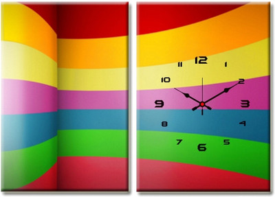 57% OFF on Design O Vista Analog 35 cm X 50 cm Wall Clock(Black, Without Glass)