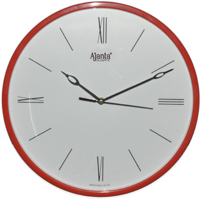 AJANTA Analog 30 cm X 30 cm Wall Clock(Black, With Glass)