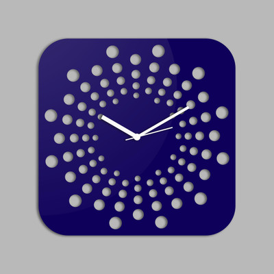 72% OFF on Creative Width Decor Analog Wall Clock(Blue, Without Glass)