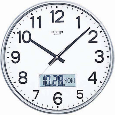 Rhythm Analog 32 cm X 8 cm Wall Clock(Silver, Without Glass) Rhythm Analog 32 cm X 8 cm Wall Clock(Silver, Without Glass)