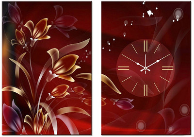 57% OFF on Design O Vista Analog 50 cm X 70 cm Wall Clock(Black, Without Glass)