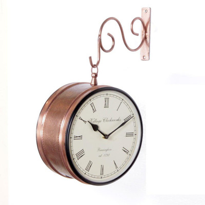 Home and Bazaar Analog 20 cm X 20 cm Wall Clock(Black, With Glass)