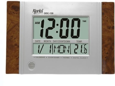 Ajanta Digital Wall Clock(Wooden, Silver, Without Glass)   Watches  (Ajanta)