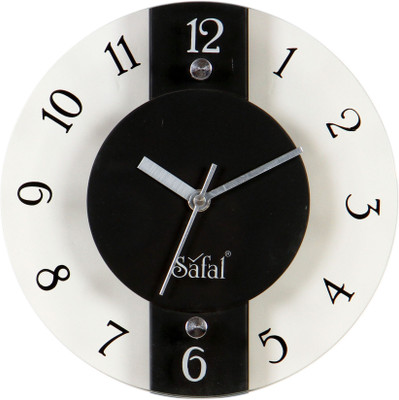 safal Analog 5 cm X 20 cm Wall Clock(Black, With Glass) safal Analog 5 cm X 20 cm Wall Clock(Black, With Glass)