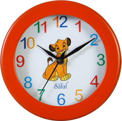 15% OFF on safal Analog 5 cm X 17 cm Wall Clock(Orange, With Glass)
