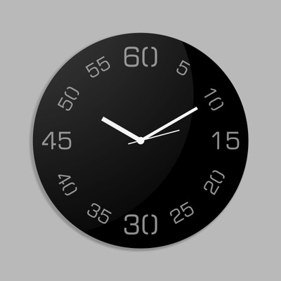 78% OFF on Creative Width Decor Analog Wall Clock(Black, Without Glass)