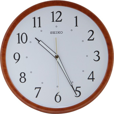 Seiko Analog 31.1 cm X 31.1 cm Wall Clock(Brown, With Glass) Seiko Analog 31.1 cm X 31.1 cm Wall Clock(Brown, With Glass)