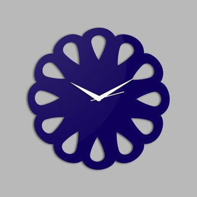 74% OFF on Creative Width Decor Analog Wall Clock(Blue, Without Glass)