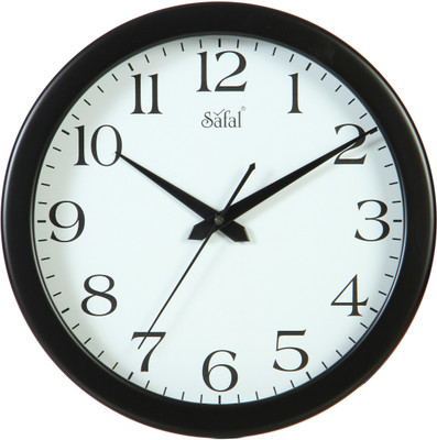 safal Analog 5 cm X 28 cm Wall Clock(Black, With Glass) safal Analog 5 cm X 28 cm Wall Clock(Black, With Glass)