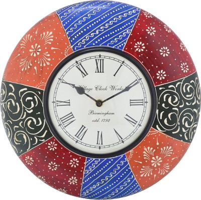 eCraftIndia Analog 30 cm X 30 cm Wall Clock(Multicolor, With Glass, Standard)