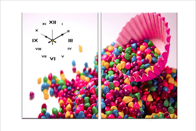 62% OFF on Design O Vista Analog 35 cm X 50 cm Wall Clock(Black, Without Glass)