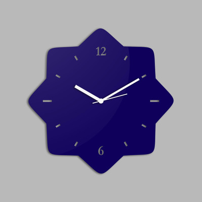 78% OFF on Creative Width Decor Analog Wall Clock(Blue, Without Glass)