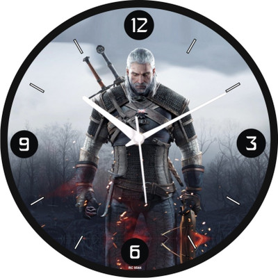 42% OFF on Regent Analog Wall Clock(Black, With Glass)