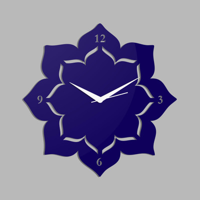 78% OFF on Creative Width Decor Analog Wall Clock(Blue, Without Glass)