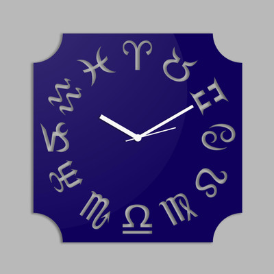 78% OFF on Creative Width Decor Analog Wall Clock(Blue, Without Glass)