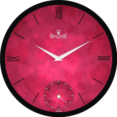 45% OFF on Regent Analog 28 cm X 28 cm Wall Clock(Black, With Glass)